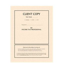 Client Copy Tax Return Folder with Pockets (8784)