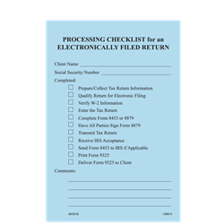 1208214 - Post-It E-Filing Processing Checklist