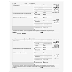 2017 W-2G Payer/State Copy 1 (17BW2GER105)