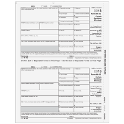 2018 W-2G Federal IRS Copy A (18BW2GFED05)