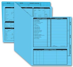 275B, Real Estate Folder, Right Panel List, Letter Size, Blue