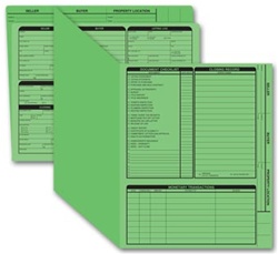 275G, Real Estate Folder, Right Panel List, Letter Size, Green