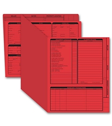 Real Estate Folder, Right Panel List, Letter Size, Red Item#: 275R Size: 11 3/4 x 9 5/8"