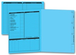 285B, Real Estate Folder, Left Panel List, Letter Size, Blue