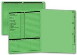 285G, Real Estate Folder, Left Panel List, Letter Size, Green