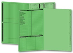 286G, Real Estate Folder, Left Panel List, Legal Size, Green