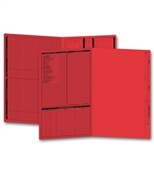 Real Estate Folder, Left Panel List, Legal Size, Red Item#: 286R Size: 14 3/4 x 9 3/4"
