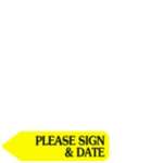 Redi-Tags - Pls Sign & Date (Yellow) (3192)