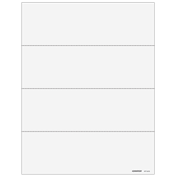 W-2 Blank 4up Form Ver. 2 (Horizontal) with Instructions (4DWNPERF05)