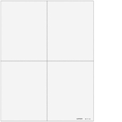 W-2 Blank 4up Form Ver. 1 (Quadrants) with Instructions - 24# paper (4UP24