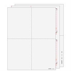 W-2 Set - Blank 4up Quadrant - 6 part (4UPSET605)