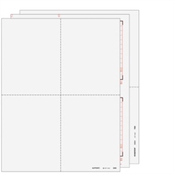 W-2 Set 6-part - Blank 4up Ver. 1 (Quadrants) with Instructions (4UPSET6I05)