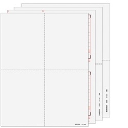 W-2 Set 8-part - Blank 4up Ver. 1 (Quadrants) with Instructions (4UPSET8I05)