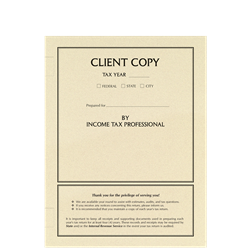 Client Copy Tax Return Folder with Side-Staple Tabs (8042X)