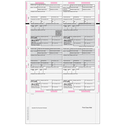 4up Preprinted W-2 Forms - Ver. 1 - Quadrants (80481)
