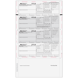 4up Preprinted W-2 Forms - Ver. 2 - Horizontal (80483)