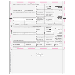 Pressure Seal 1099-MISC Miscellaneous Income-11" Z Fold Recipient Copies B,2 (80487)