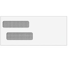 Double Window Envelope - Moisture Seal - 3-7/8" x 8-7/8" - #9 (80611)