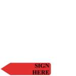 Redi-Tags - Sign Here (Red) (8102414)