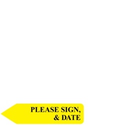Redi Tags - Please Sign & Date (Yellow) (8112414)