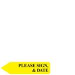 Redi Tags - Please Sign & Date - Refill (Yellow) (81124R14)