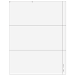 3up Blank W-2 Forms with 1/2" Side Perf (83634)