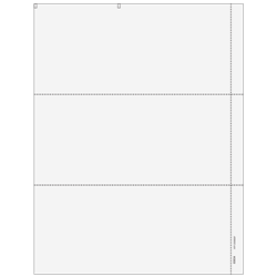 3up Blank W-2 Forms with 1/2" Side Perf (83634)