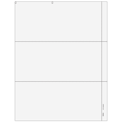 3up Blank W-2 Form with Employee Instructions and 1/2" Side Perf (83634I)