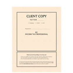 Client Copy Tax Return Folder with Pockets (8784)