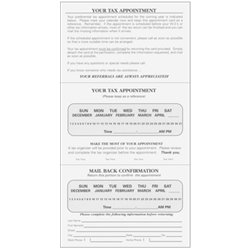 Tax Appointment Card with Confirmation