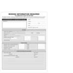 Missing Information Form with Checklists (A072)