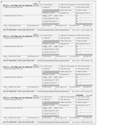 W-2 Form - Copies B/2/C/2 (Employee) - 4up Ver. 2 for High-Speed Processing Equipment (B4DWNEMP)