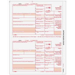 5498 2up IRA Contribution Information Copy A Federal (B5498FED05)