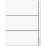 3up Blank 1099-MISC Form with Employee Instructions on Back