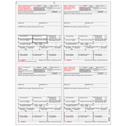 1099-R Distributions From Pensions, etc. - Recipient Copy B/2/C/2 - Condensed 4up (BR4UP05)