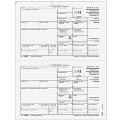 1099-R Distributions from Pensions, etc. - Copy C Recipient (BRREC05)