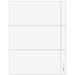 W-2 Blank 3up Form with 3/4" Side Perf (BW23PERF05)