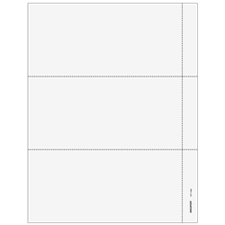 W-2 Blank 3up Form with 3/4" Side Perf (BW23PERF05)