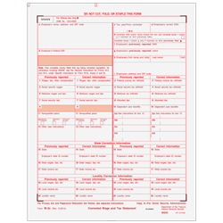 W-2c Form - Copy A - Employer Federal (BW2C05)
