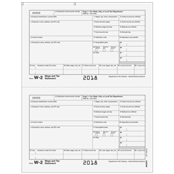 W-2 Form - Copy 1 (Employer State/City/Local) 2up (BW2ER105)