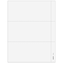 W-2 Blank 3up Form with 3/4" Side Perf and Instructions (BW3PERFI05)