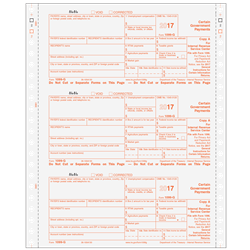 1099-C Cancellation of Debt - 3up - 4 Part - Carbonless (CC054)