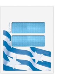 Stars & Stripes' Envelope with Window - Moisture Seal Flap (CLNT9D10)