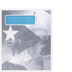 Large Single Window Envelope with Patriotic Design (CLNT9P10)