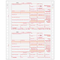 1099-MISC Form 3-part - 2up Carbonless (CMIS053)