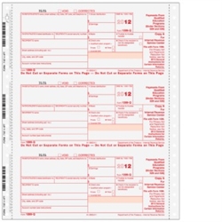 1099-Q 3-part 3up - Carbonless (CQ053)