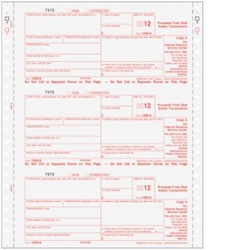 1099-S Form 3-part - 3up Carbonless (CS053)