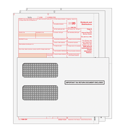 1099-DIV Preprinted 3-Part Kit w/ Self Seal Envelopes (DIVS3E)