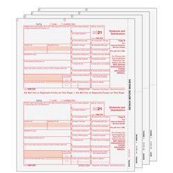 1099-DIV Set 4-part - Preprinted (DIVS405)