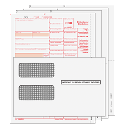 1099-DIV Kit 4pt - Preprinted with Self-Seal Envelope (DIVS4E)